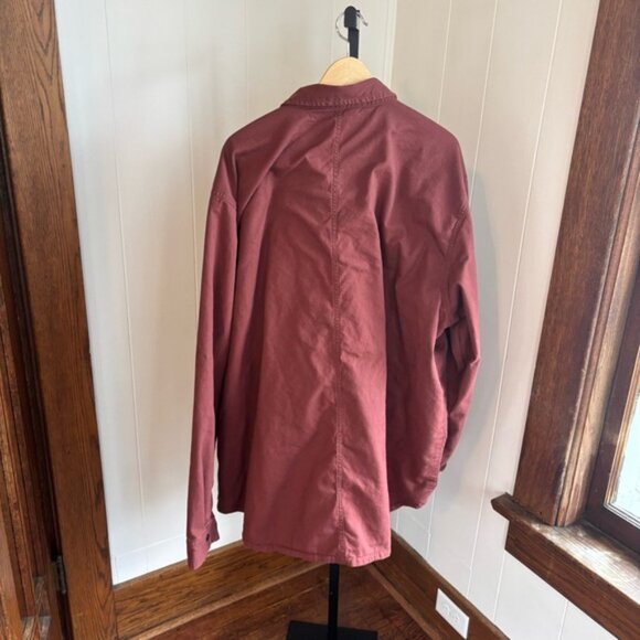 Carhartt Rugged Flex Rust Red Canvas Fleece Lined Shirt Jacket Shacket Mens 3XLT - Picture 5 of 11